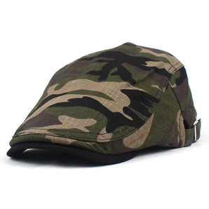Classic Military-Style Flat Cap - Style 1