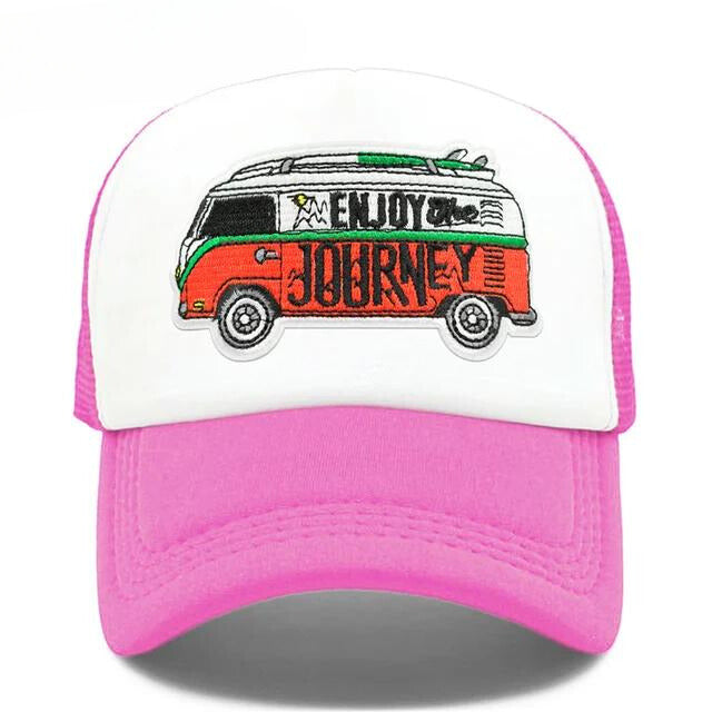 Classic Road Trip Trucker Hat - pink