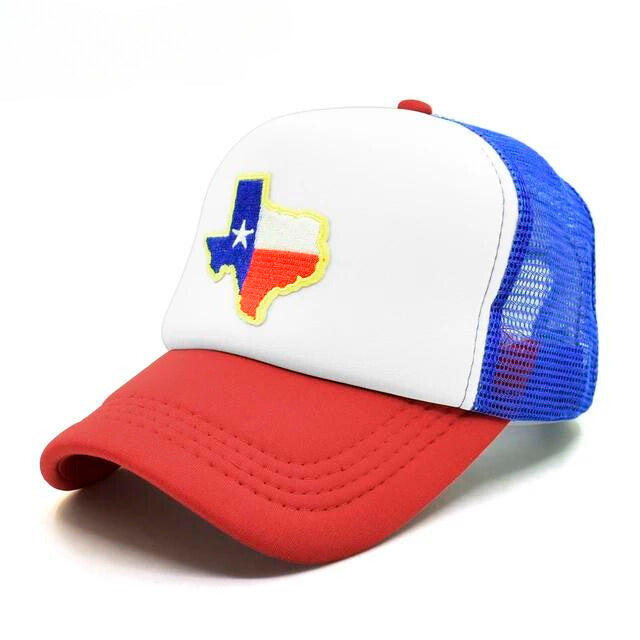 Classic Texas State Trucker Cap - Red Blue