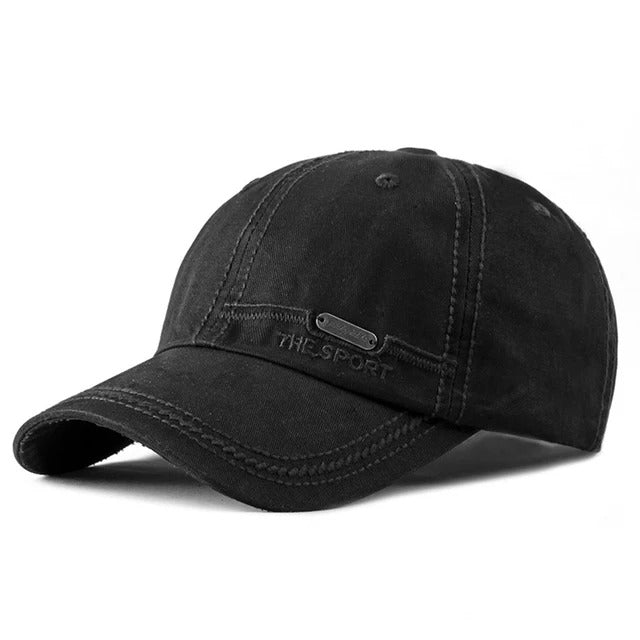  Classic Unisex Cotton Baseball Cap – Black