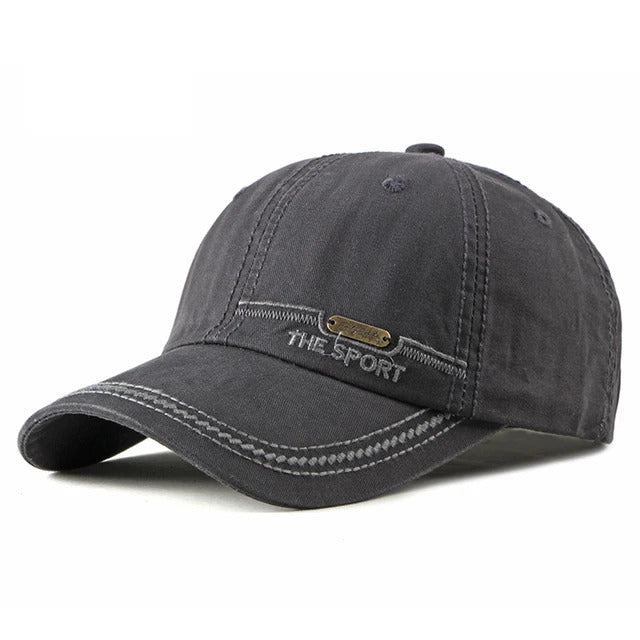  Classic Unisex Cotton Baseball Cap – Gray