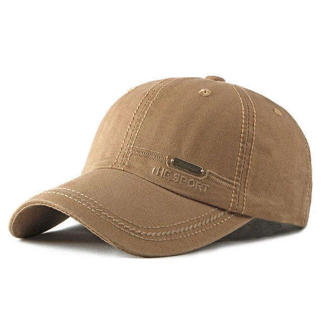  Classic Unisex Cotton Baseball Cap – Khaki