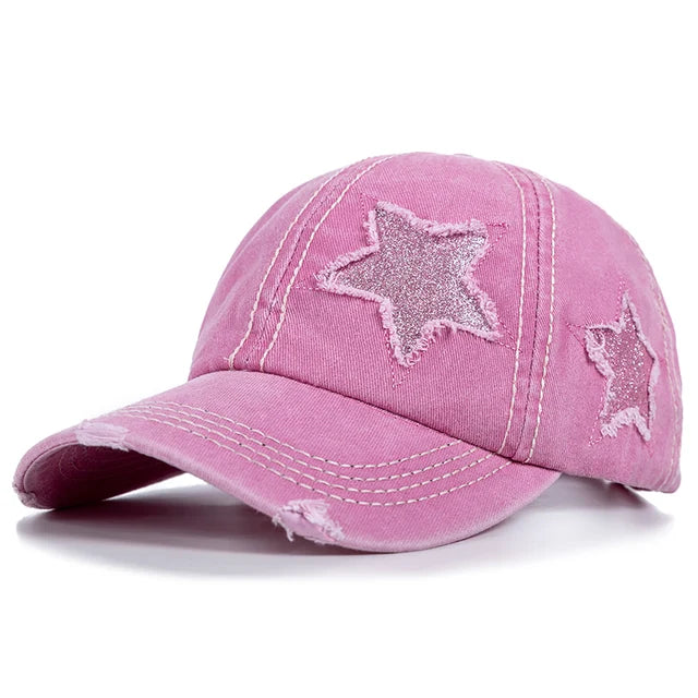 Cosmic Starburst Baseball Cap - Pink