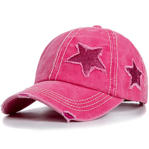 Cosmic Starburst Baseball Cap - Rose