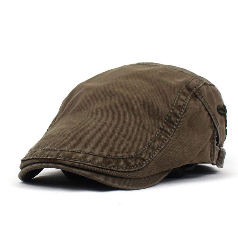 Cotton Flat Peaked Ivy Cap - Green 