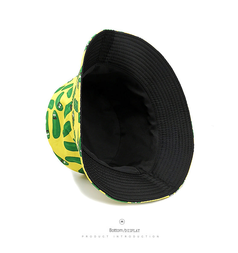 Cucumber Print Bucket Hats - Bottom Display