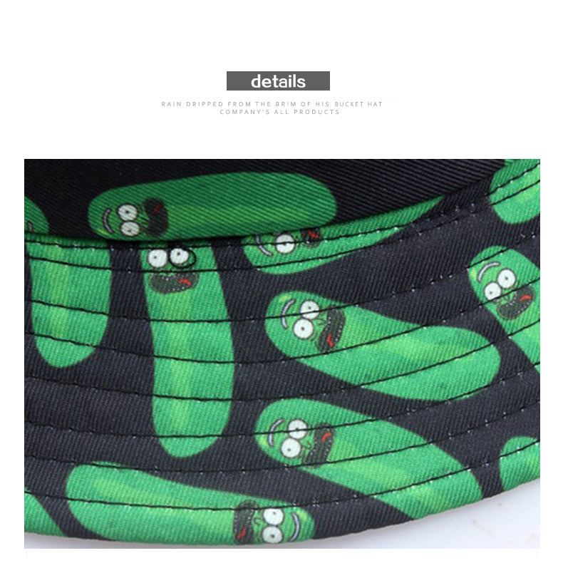 Cucumber Print Bucket Hats - Zoom Display