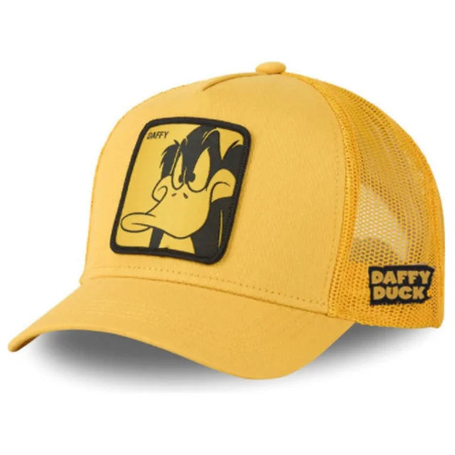 Daffy Duck Patch Trucker Hat - Yellow