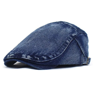  Denim Ivy Flat Cap - Navy