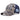 Digital Camo American Flag Patch Trucker Hat Navy Blue