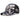 Digital Camo American Flag Patch Trucker Hat Navy Blue Black