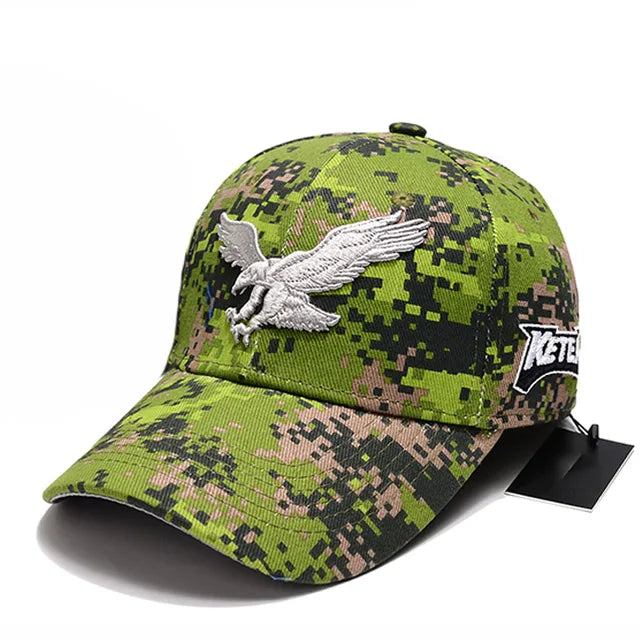 Digital Eagle Baseball Cap - Green Camo