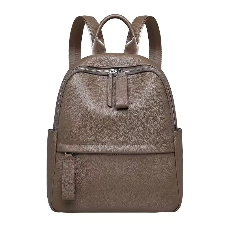 Elegance Women’s Leather Backpack for Everyday Chic - Chocolate