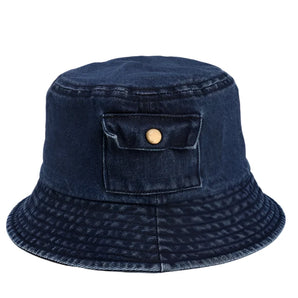 Elegant Denim Bucket Hat for Women - Denim
