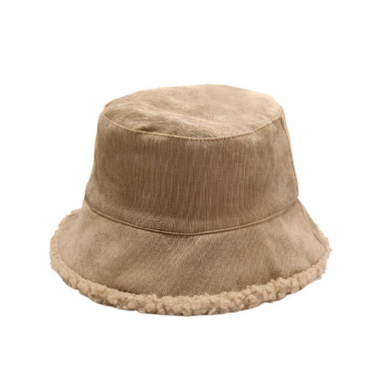 Fawn Fur Bucket Hat for Women - Light Brown