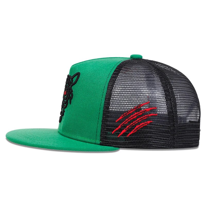 Fierce Tiger Trucker Hat - Green Side 