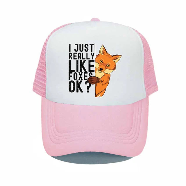 Foxy Fresh Trucker Hat - Light Pink