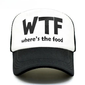 Funny WTF Trucker Hat - Black