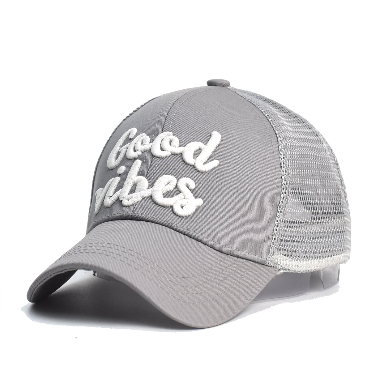 Good Vibes Trucker Hat - GRAY