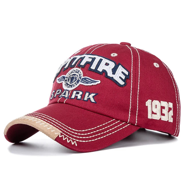 Retro Racing 'Hotfire Spark' Baseball Cap - Fushia