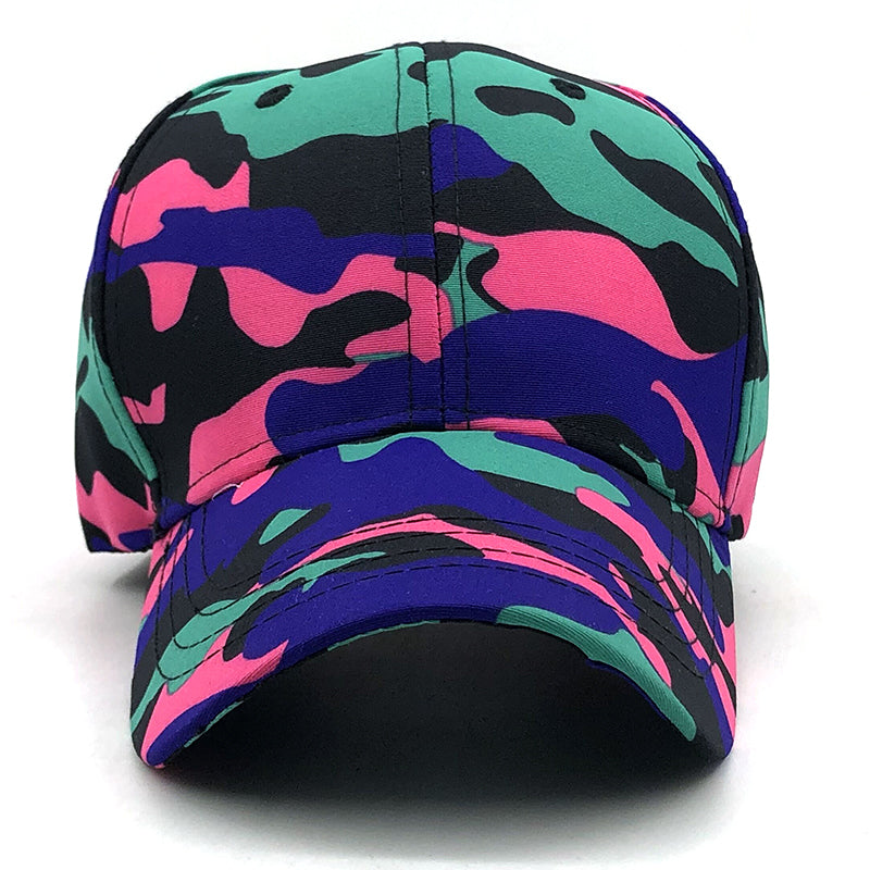 Camo Adjustable Baseball Cap - Fushia