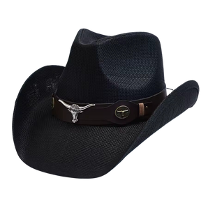 Handcrafted Western Cowboy Hat - Black