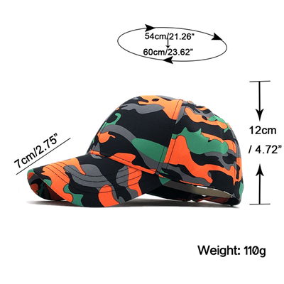 Camo Adjustable Baseball Cap - Fushia