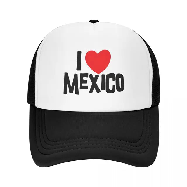  I Love Mexico Trucker Hat - Black