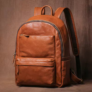 Italian Handcrafted Leather Backpack - Brown