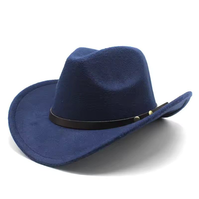 Jack Twist Humpback Felt Cowboy Hat - Navy