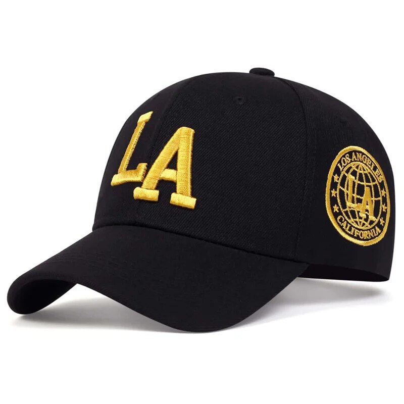 LA Baseball Baseball Cap - Black Yellow 