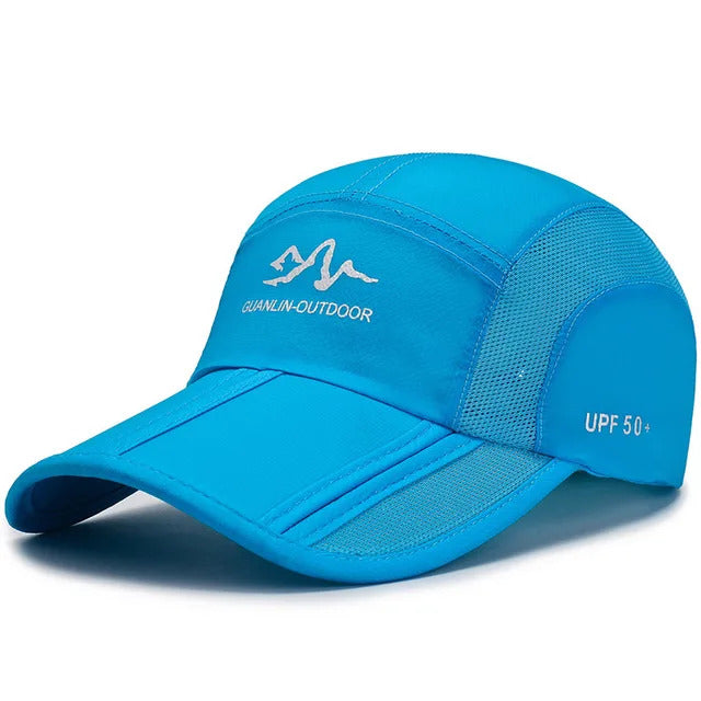 Lightweight Breathable and Foldable Golf Cap – Blue  