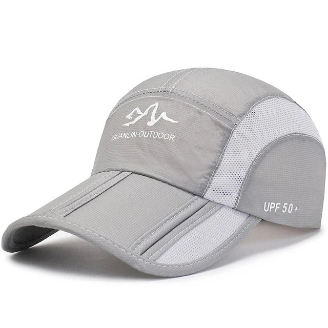 Lightweight Breathable and Foldable Golf Cap – Gray 