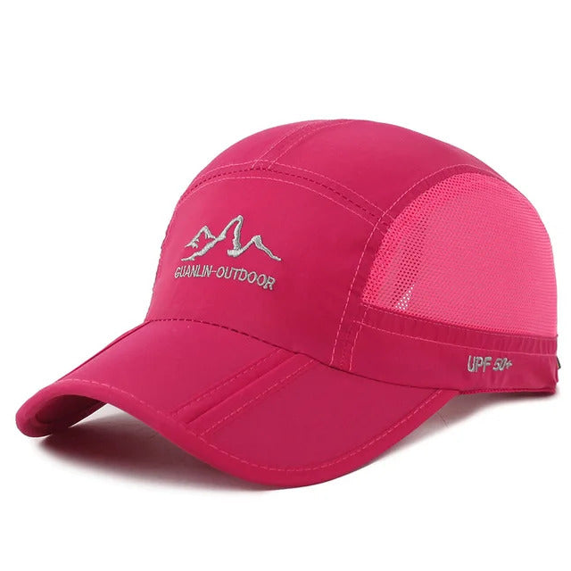 Lightweight Breathable and Foldable Golf Cap – Light Pink