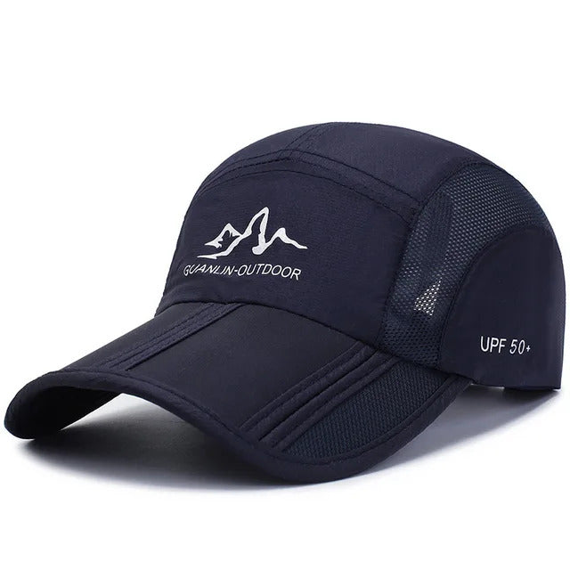 Lightweight Breathable and Foldable Golf Cap – Navy 