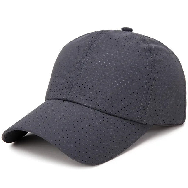 Lightweight Perforated Sports Cap – Dark Gray