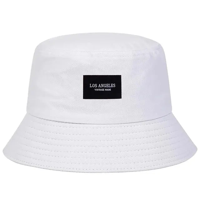 Los Angeles Vintage Bucket Hat - White