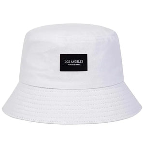 Los Angeles Vintage Bucket Hat - White