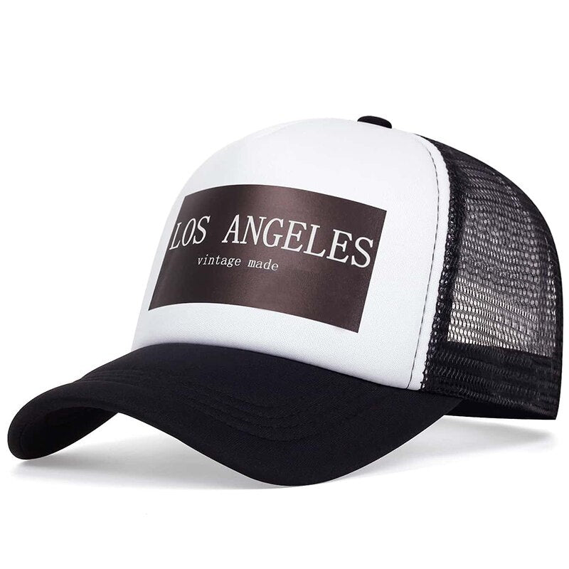 Los Angeles Vintage Trucker Hat - White 