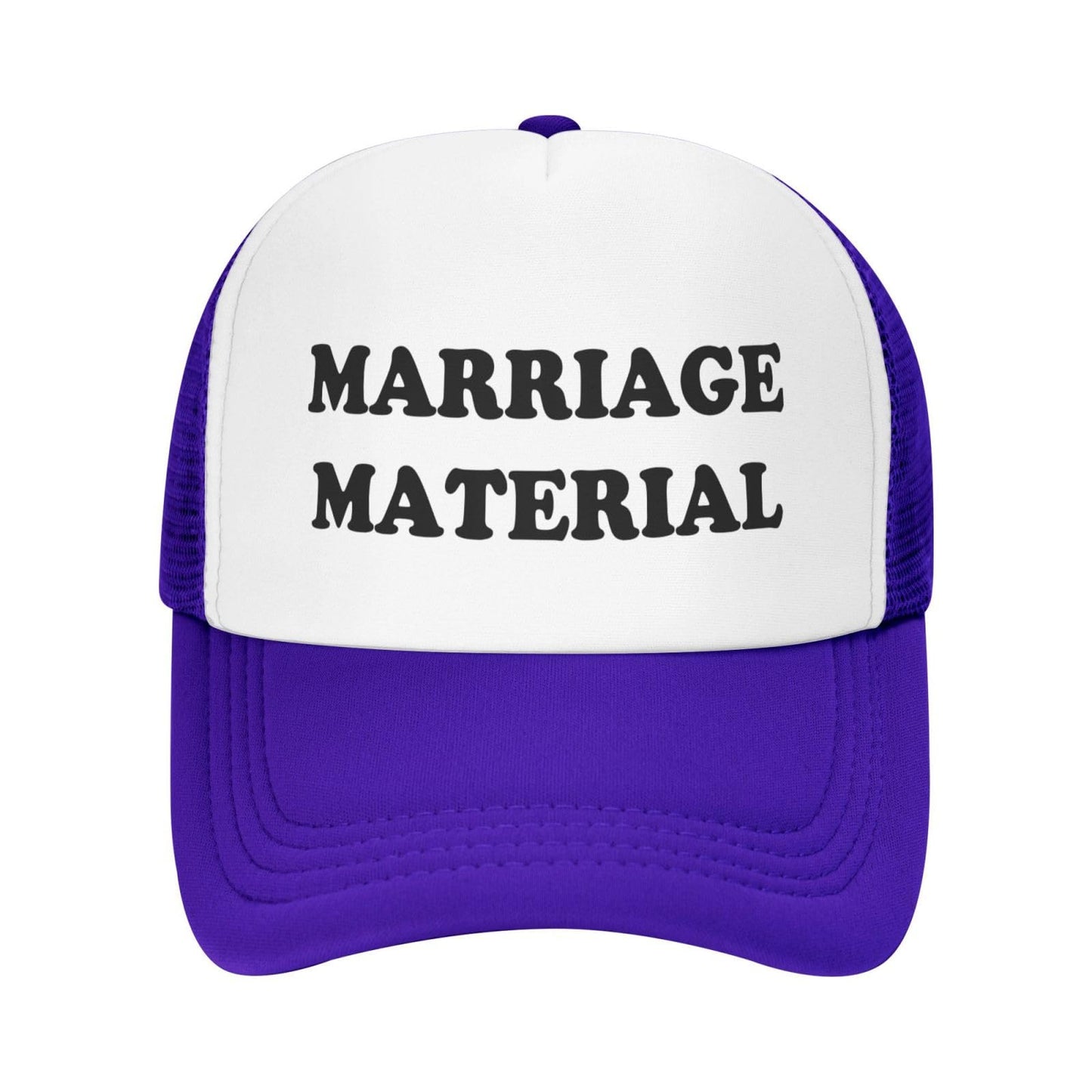 Marriage Material Funny Trucker Hat - Purple 