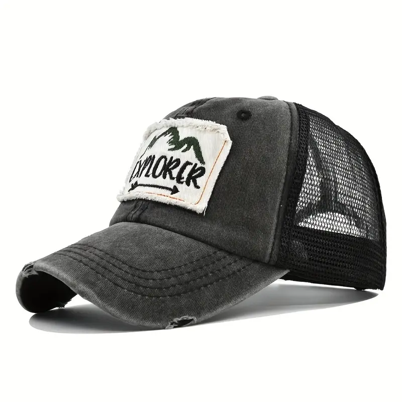 Mountain Explorer Trucker Hat - Black