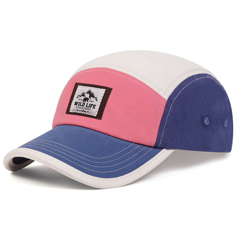 Mountain Patch 5 Panel Baseball Cap - White 