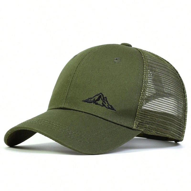 Mountain Peak Trucker Hat  - Army Green