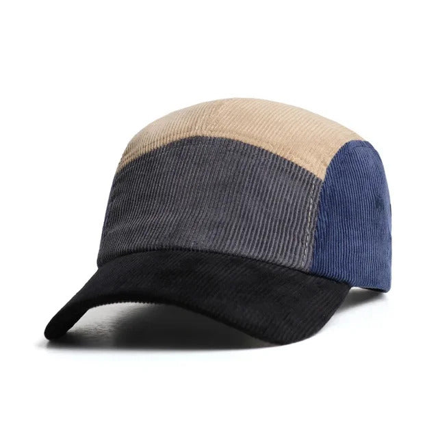 Multi Color 5 Panel Corduroy Baseball Cap - 1-khaki top