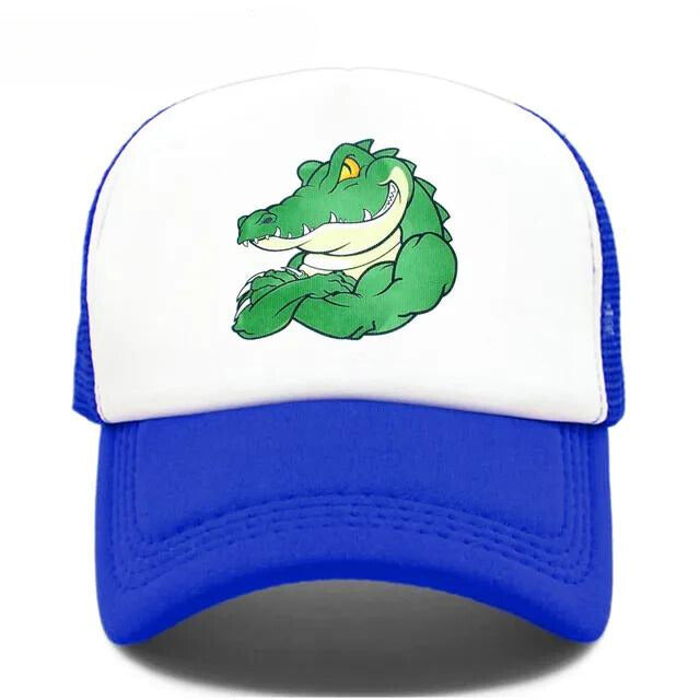 Muscle Alligator Trucker Hat - Blue