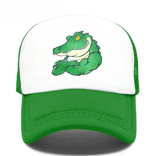 Muscle Alligator Trucker Hat - Green