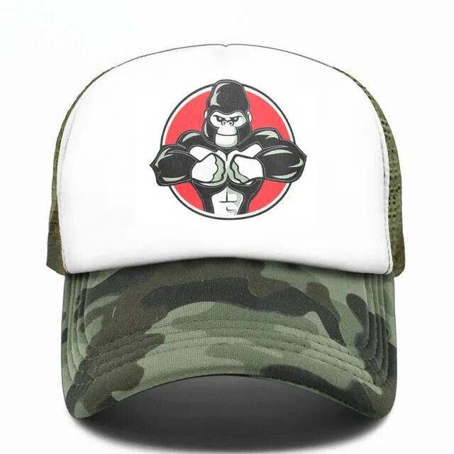 Muscle Gorilla Trucker Hat - Camouflage