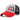 Nature-Inspired Trucker Hat with Tree Embroidery - Gray Red Hat