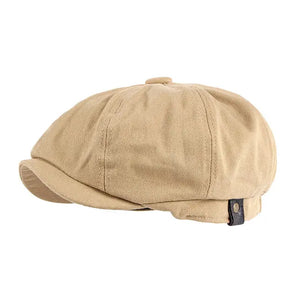 Old Style Newsboy Cap - Beige