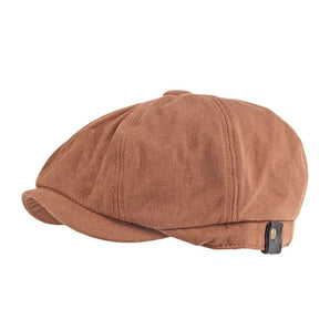 Old Style Newsboy Cap - Orange